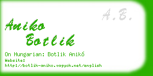 aniko botlik business card